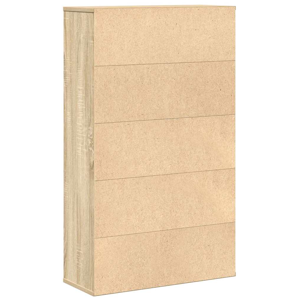 sonoma tölgy színű szerelt fa könyvespolc 60x24x101,5 cm