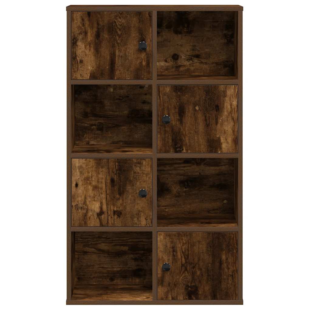 füstös tölgy színű szerelt fa könyvszekrény 60x24x101,5 cm