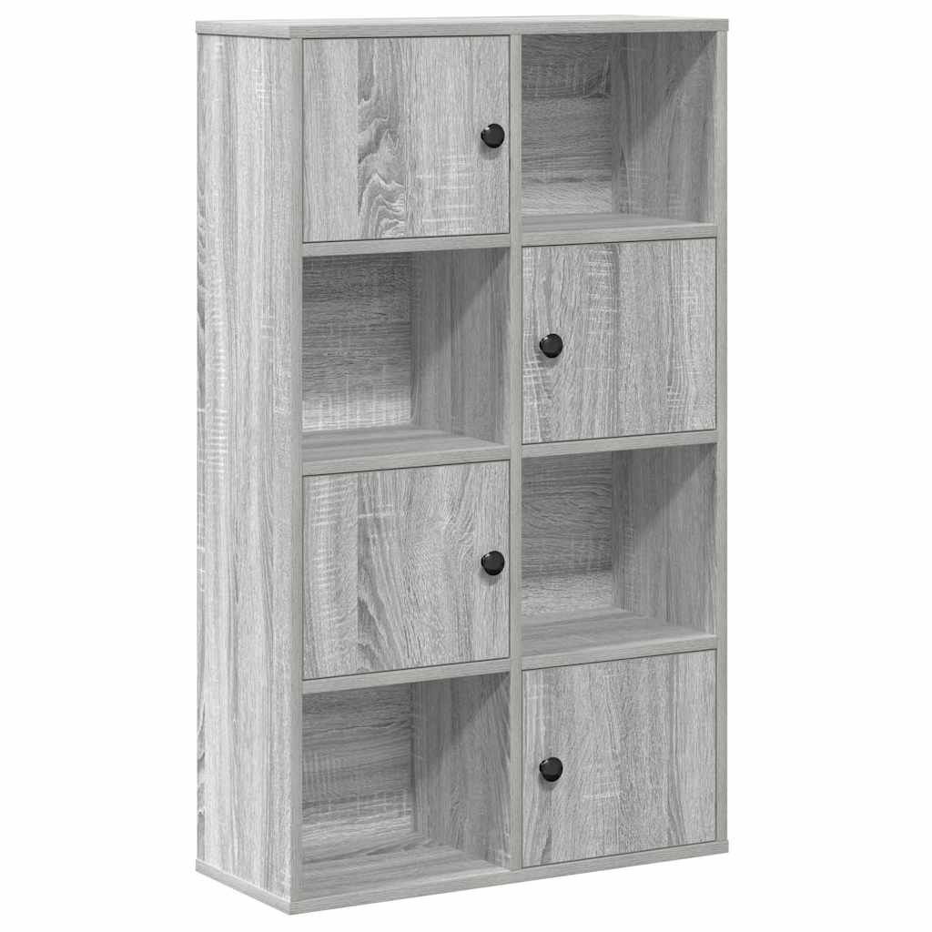szürke sonoma színű szerelt fa könyvespolc 60x24x101,5 cm