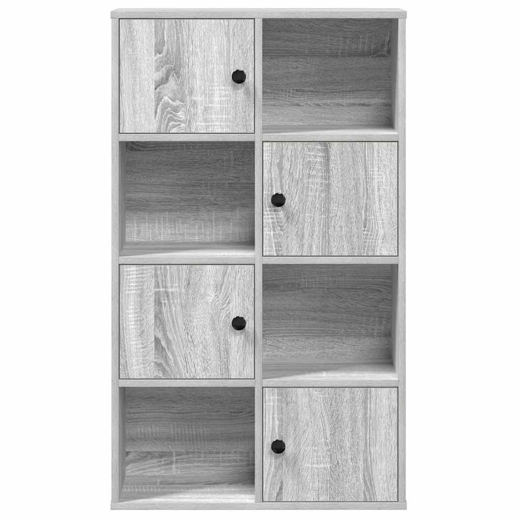 szürke sonoma színű szerelt fa könyvespolc 60x24x101,5 cm
