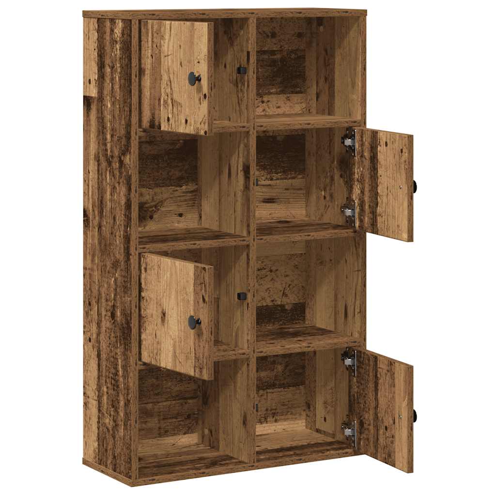 antik fa színű szerelt fa könyvespolc 60x24x101,5 cm