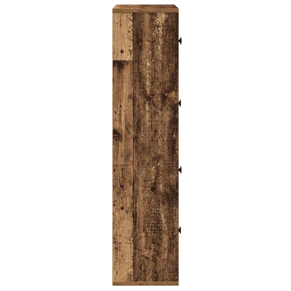 antik fa színű szerelt fa könyvespolc 60x24x101,5 cm