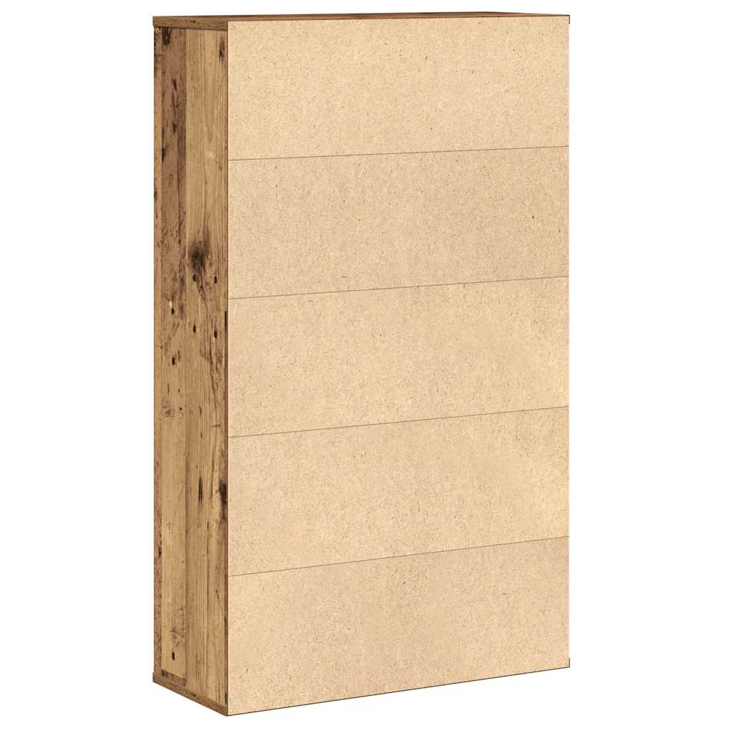 antik fa színű szerelt fa könyvespolc 60x24x101,5 cm