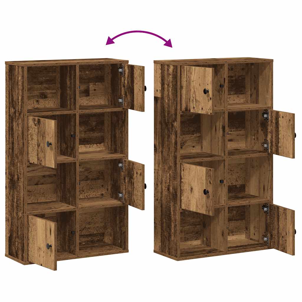 antik fa színű szerelt fa könyvespolc 60x24x101,5 cm