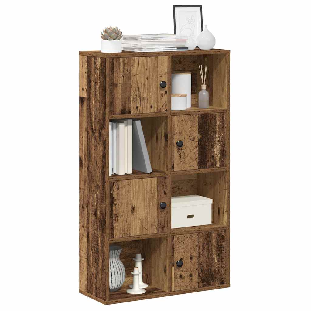 antik fa színű szerelt fa könyvespolc 60x24x101,5 cm