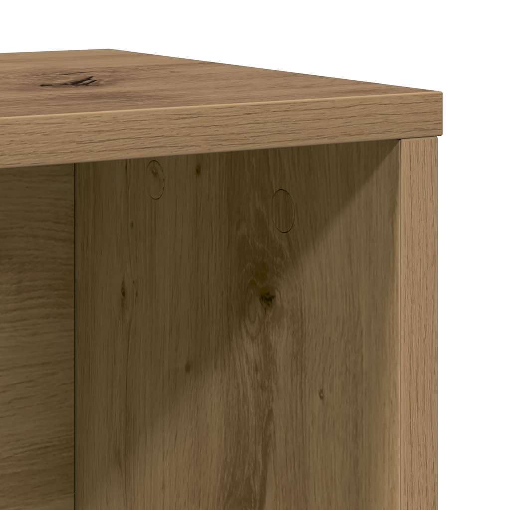 kézműves tölgy színű szerelt fa könyvespolc 60x24x101,5 cm