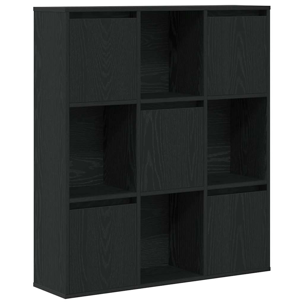Könyvespolc fekete tölgy 89x24x101,5 cm Gépesített fa