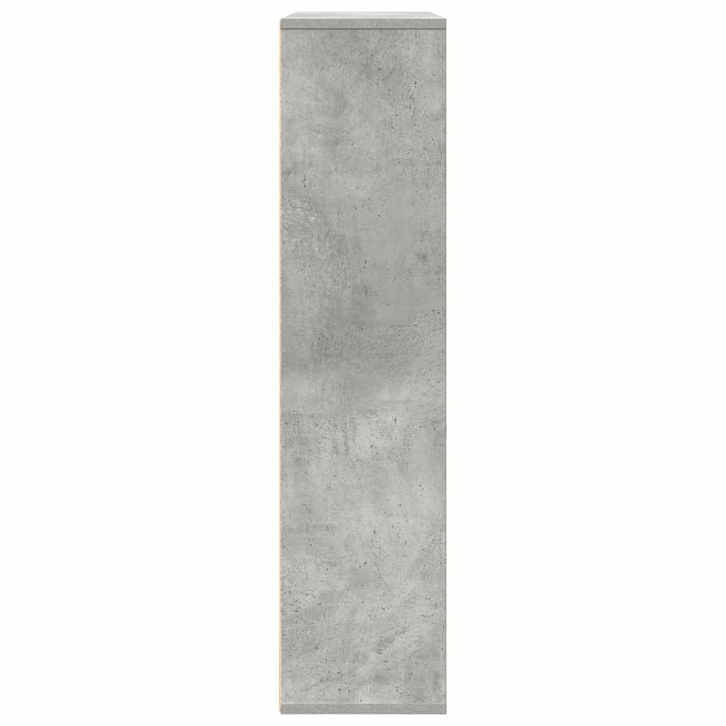 betonszürke szerelt fa könyvespolc 89x24x101,5 cm