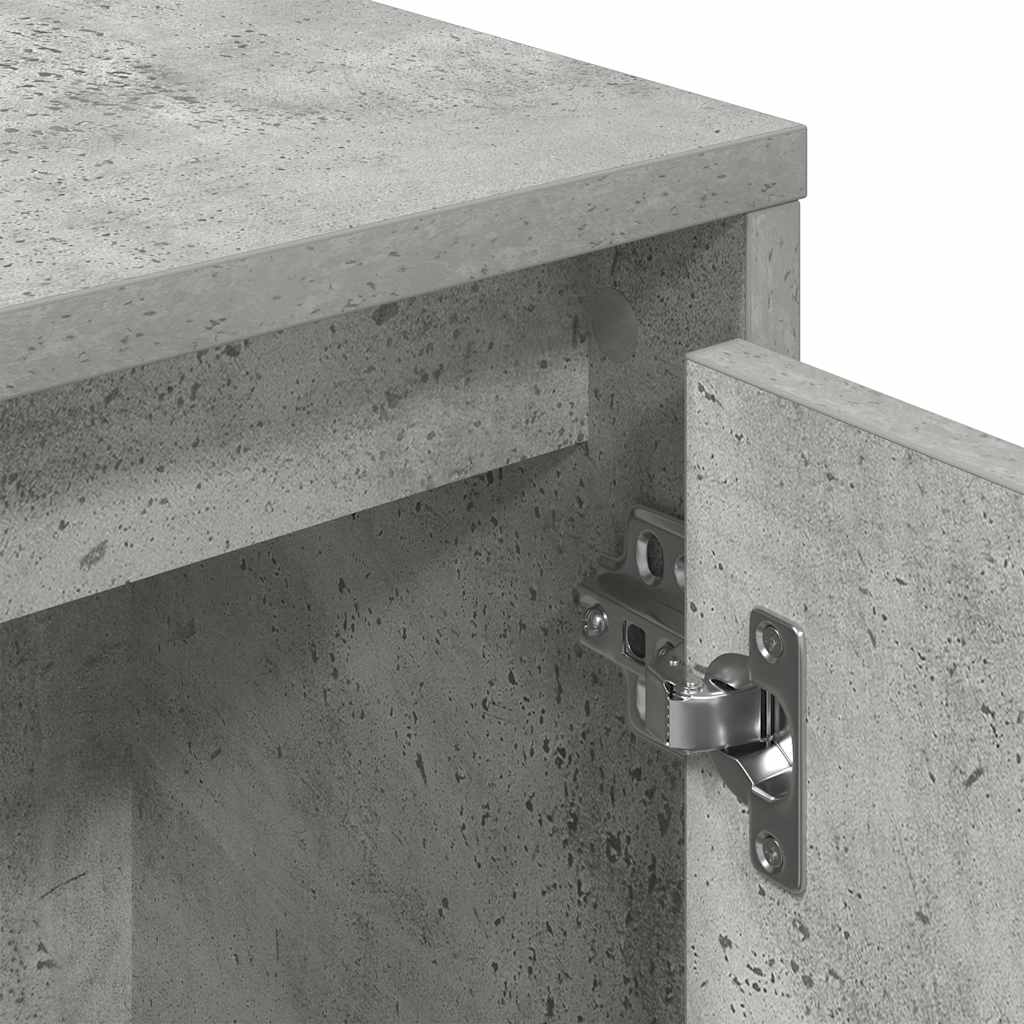 betonszürke szerelt fa könyvespolc 89x24x101,5 cm