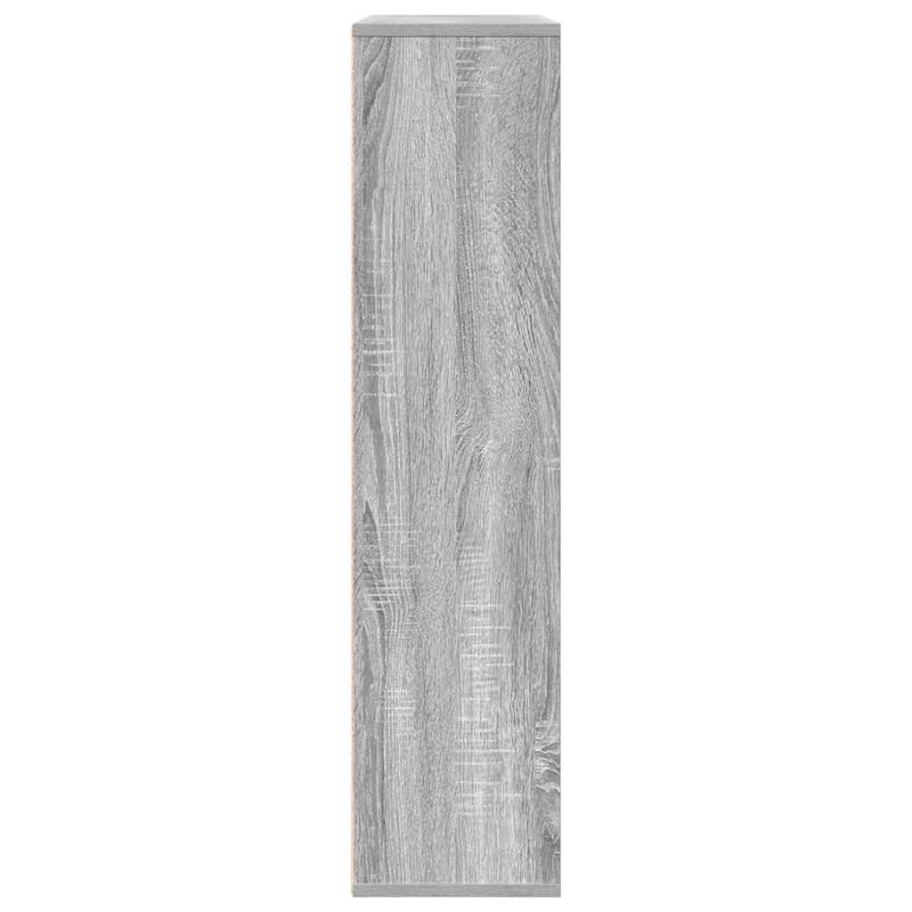 szürke sonoma színű szerelt fa könyvespolc 89x24x101,5 cm
