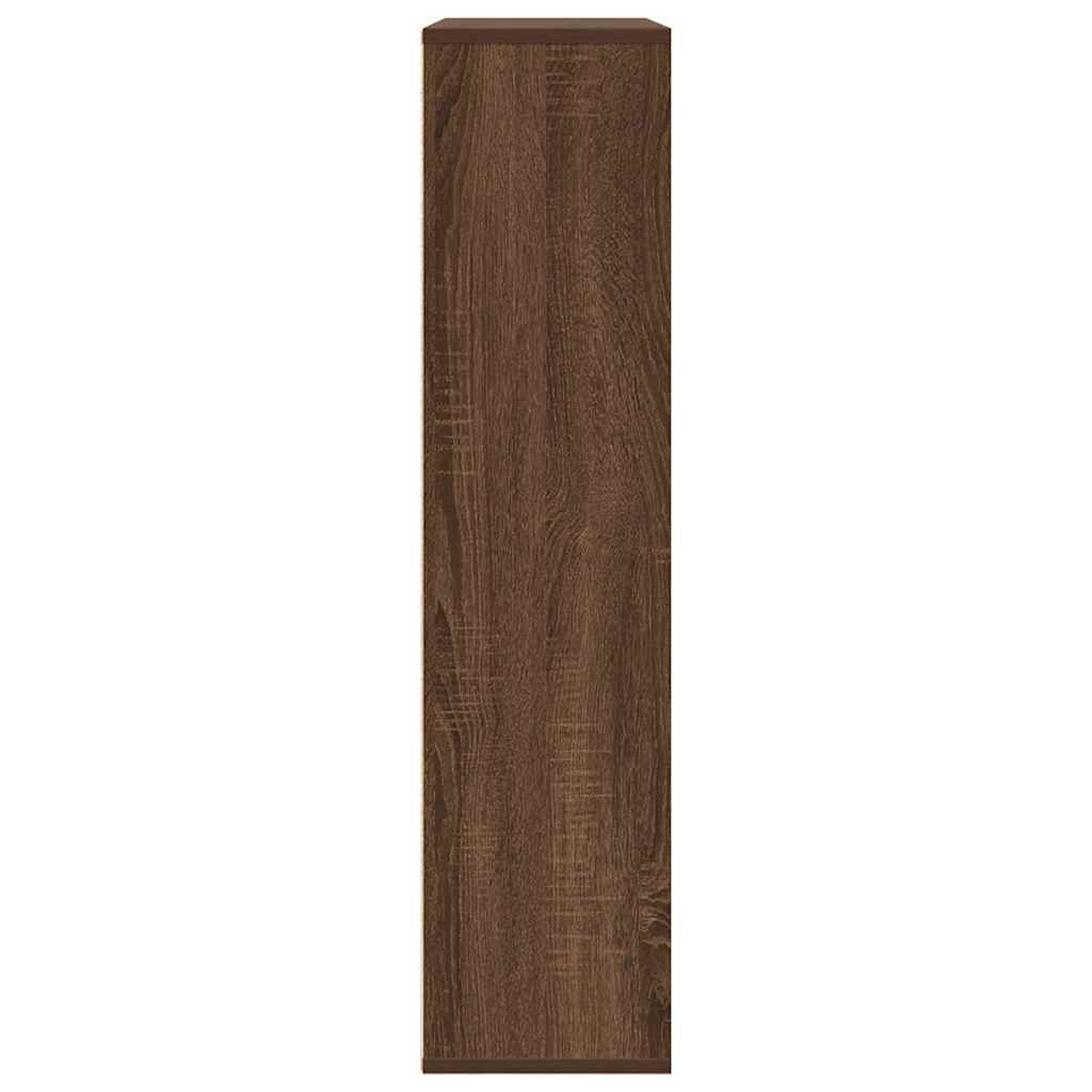 barna tölgy színű szerelt fa könyvszekrény 89x24x101,5 cm