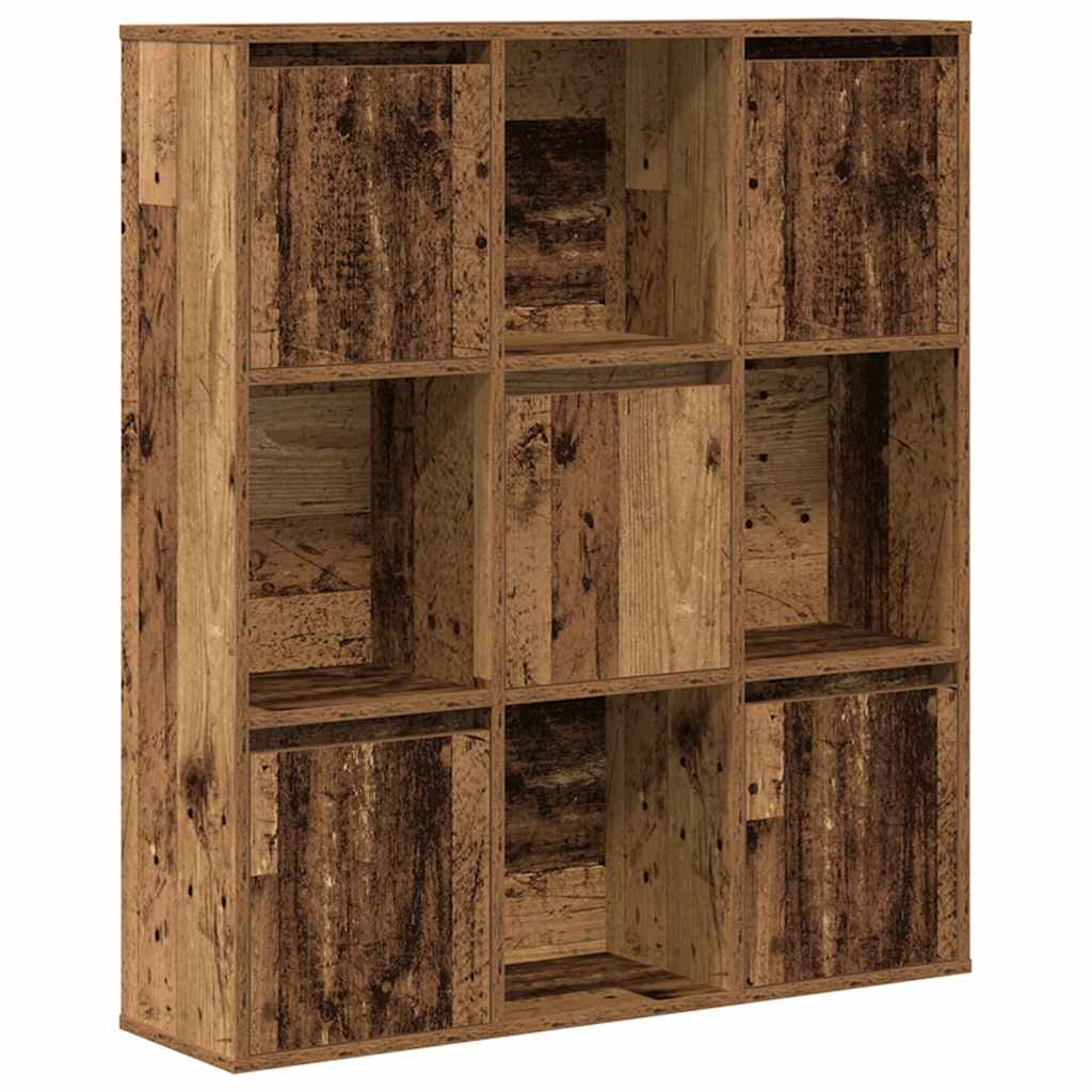 antik fa színű szerelt fa könyvespolc 89x24x101,5 cm