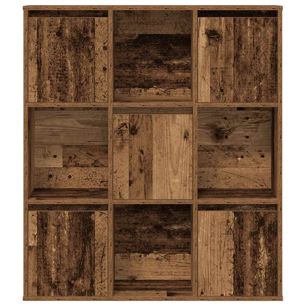antik fa színű szerelt fa könyvespolc 89x24x101,5 cm