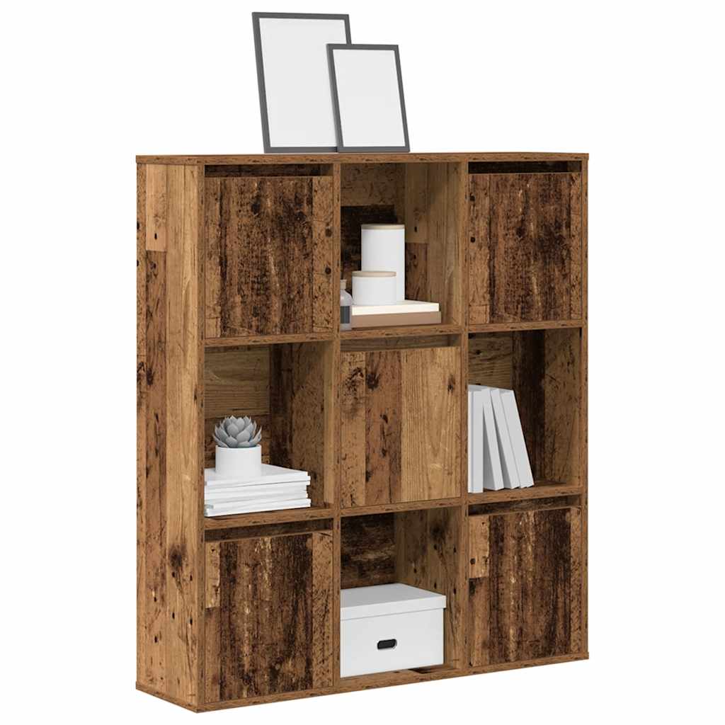 antik fa színű szerelt fa könyvespolc 89x24x101,5 cm