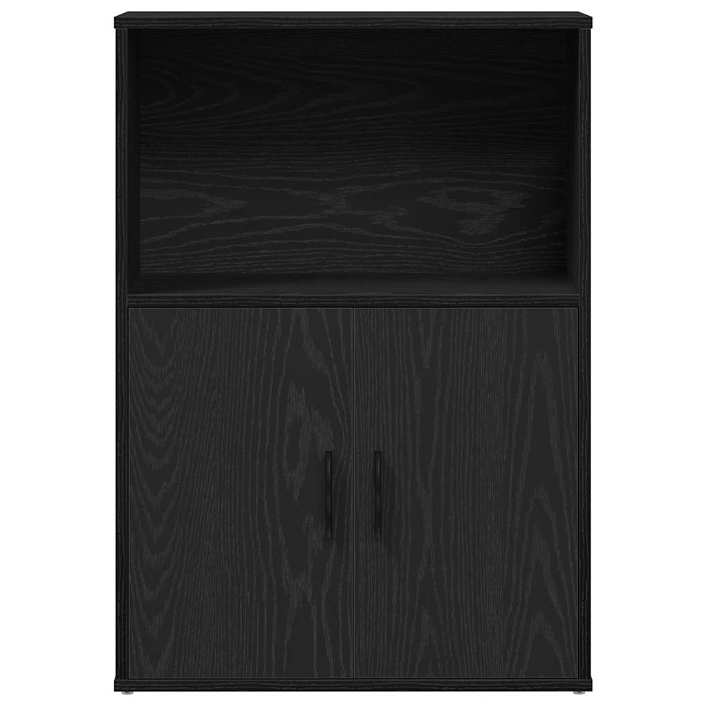 Könyvespolc fekete tölgy 60x24x85 cm Gépesített fa