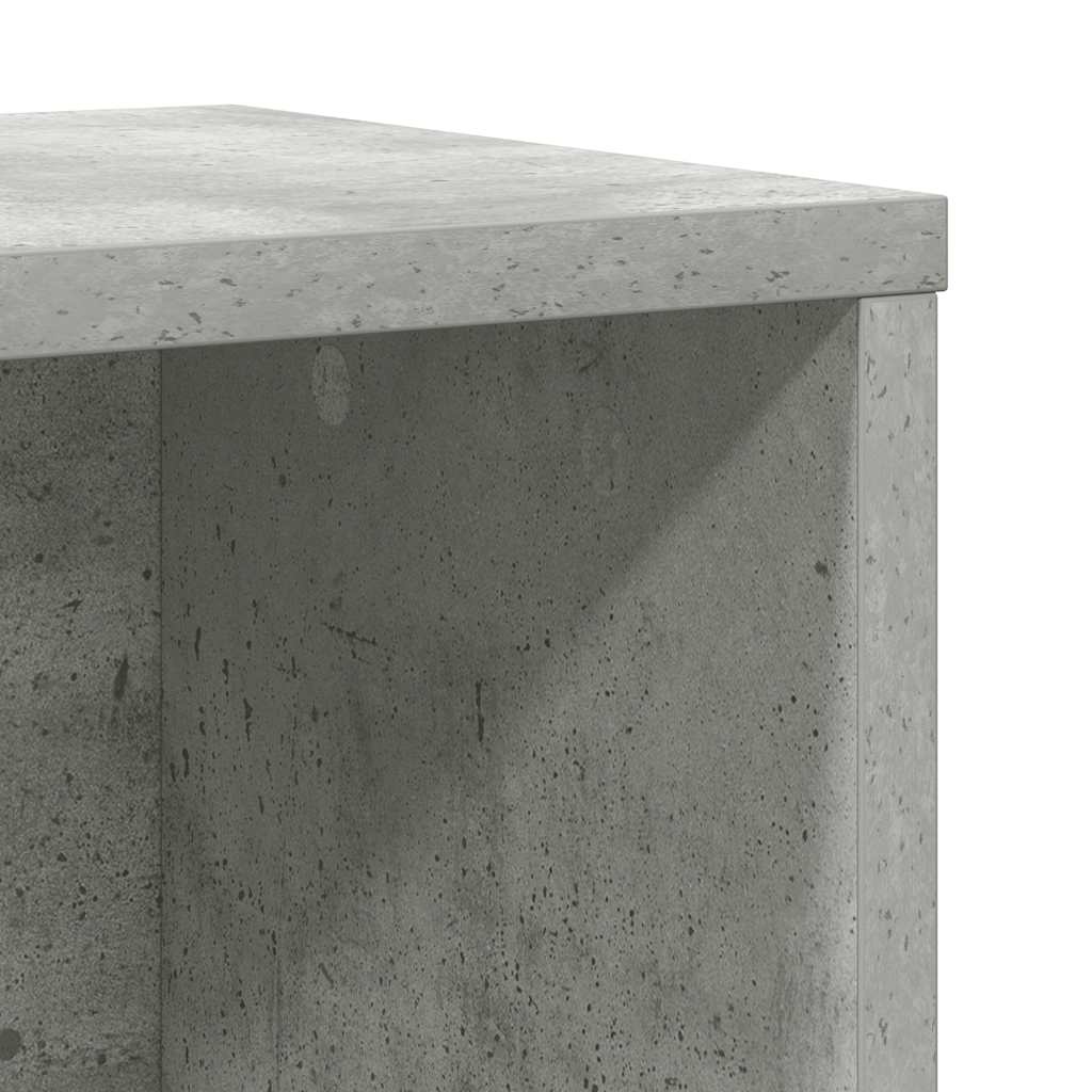 betonszürke szerelt fa könyvespolc 60x24x85 cm