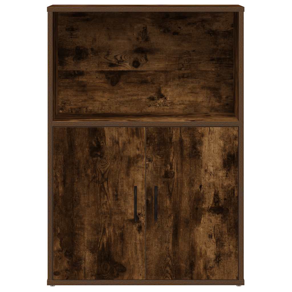 füstös tölgy színű szerelt fa könyvszekrény 60x24x85 cm