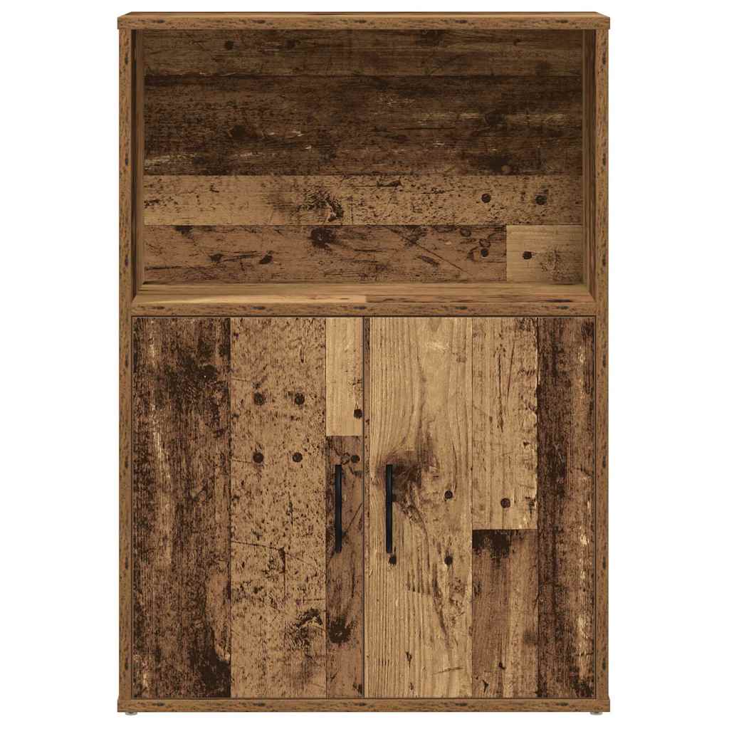 antik fa színű szerelt fa könyvespolc 60x24x85 cm