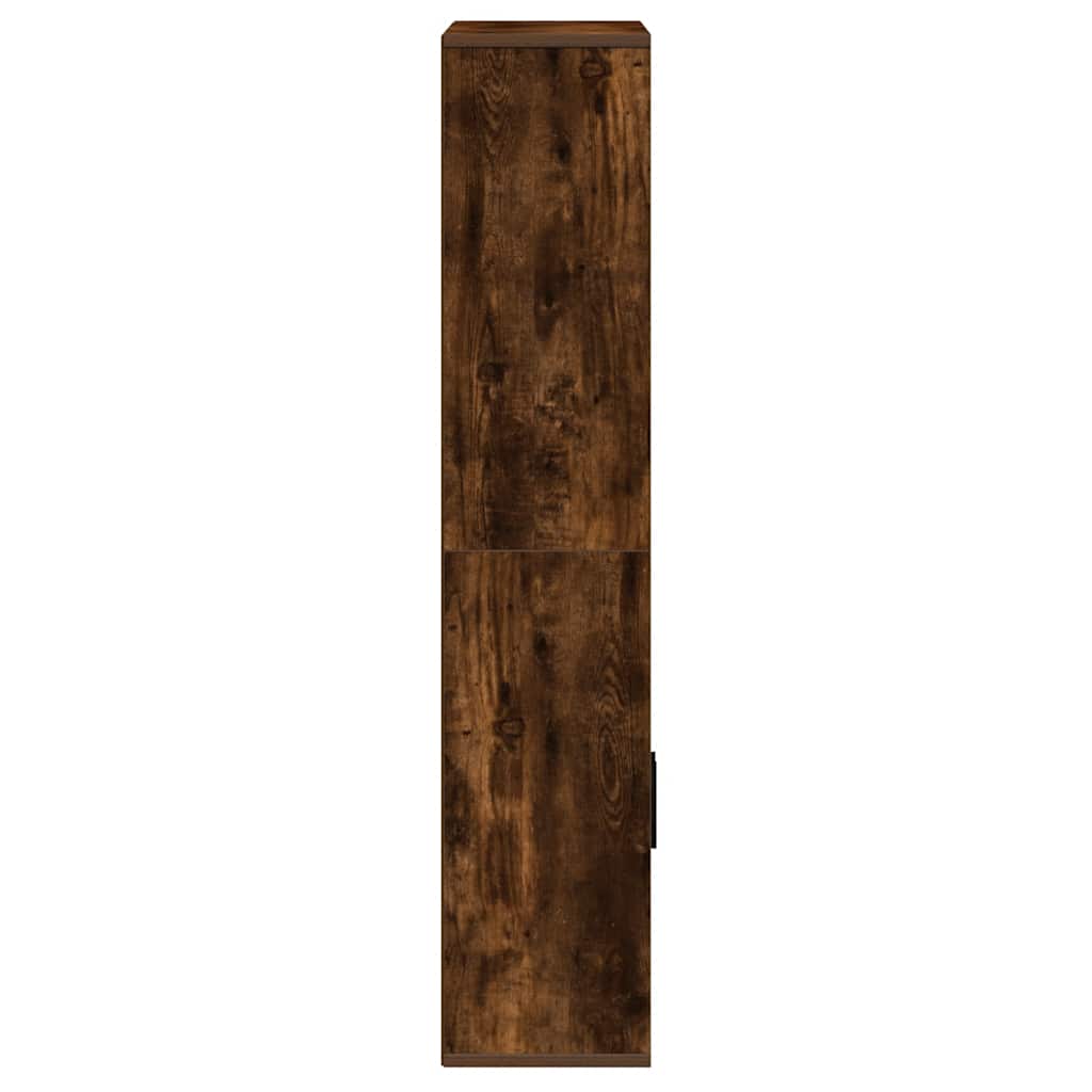 füstös tölgy színű szerelt fa könyvszekrény 60x24x120 cm
