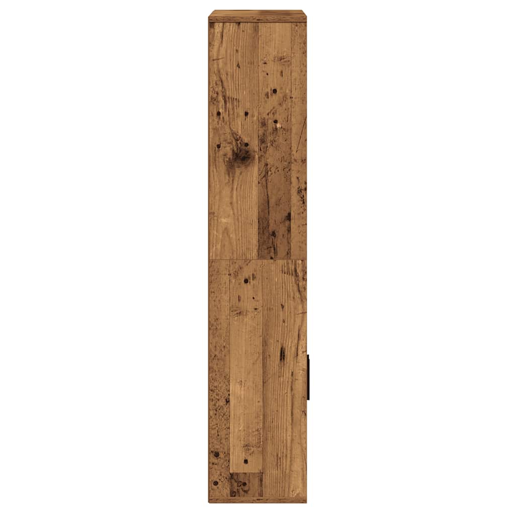 antik fa színű szerelt fa könyvespolc 60x24x120 cm