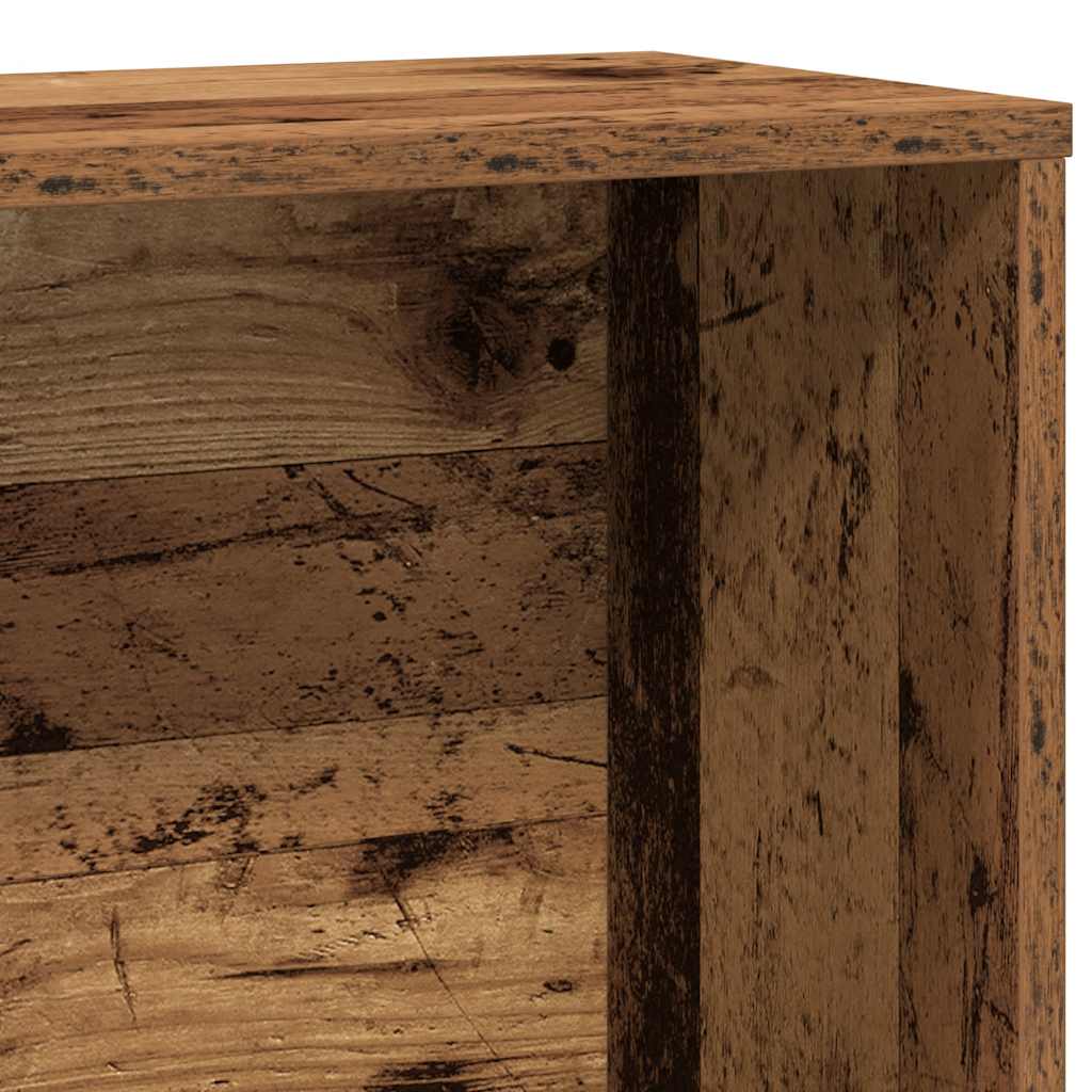 antik fa színű szerelt fa könyvespolc 60x24x120 cm