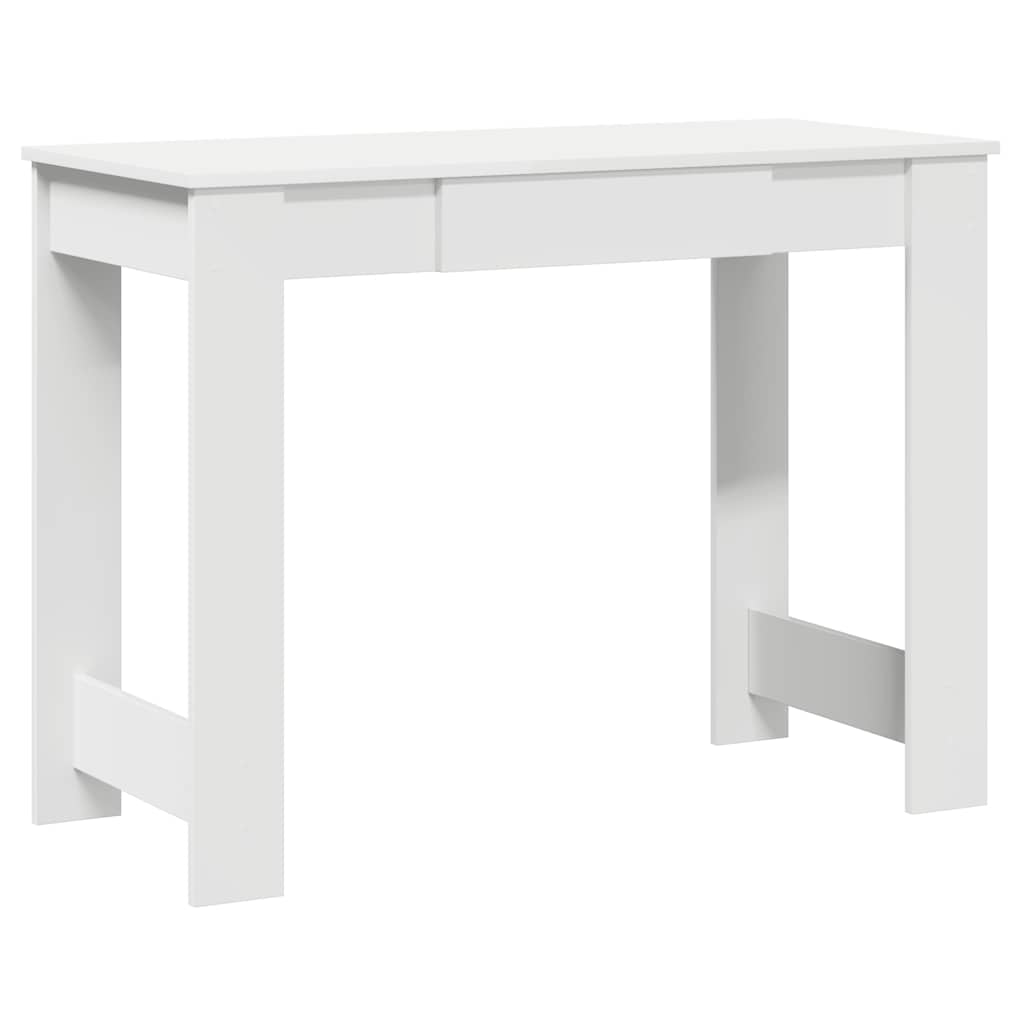 fehér forgácslap íróasztal 100x45x75 cm
