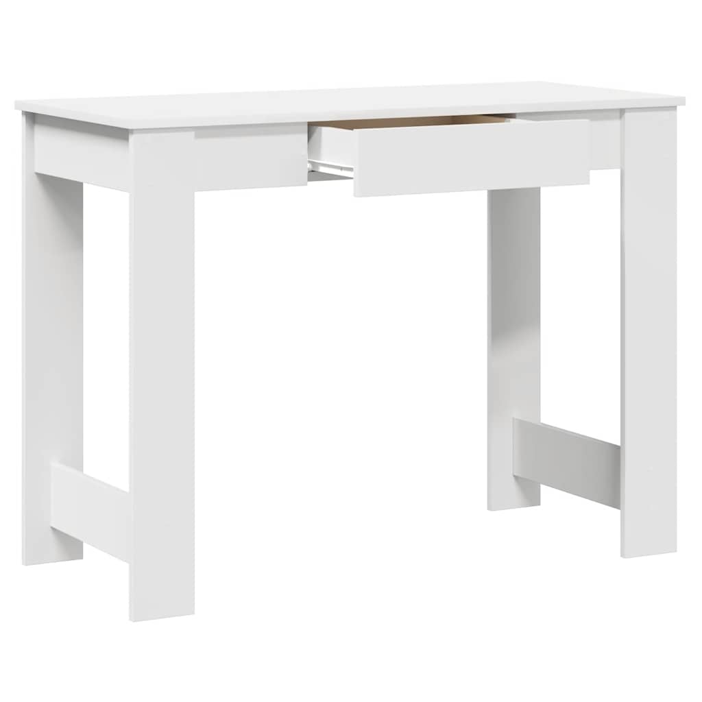 fehér forgácslap íróasztal 100x45x75 cm