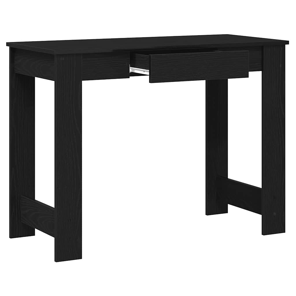 fekete szerelt fa íróasztal 100x45x75 cm