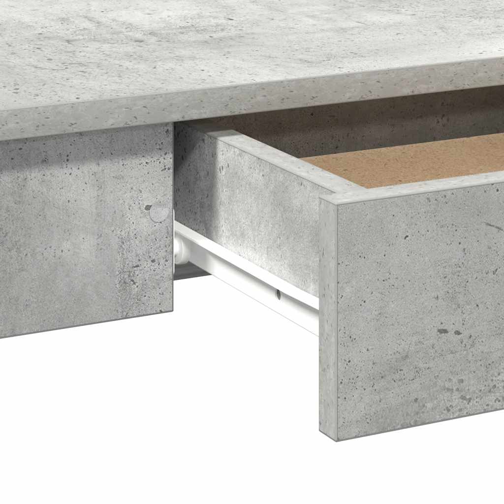 betonszürke forgácslap íróasztal 100x45x75 cm