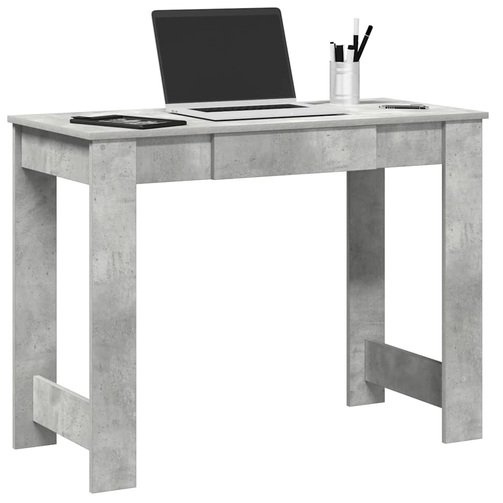 betonszürke forgácslap íróasztal 100x45x75 cm
