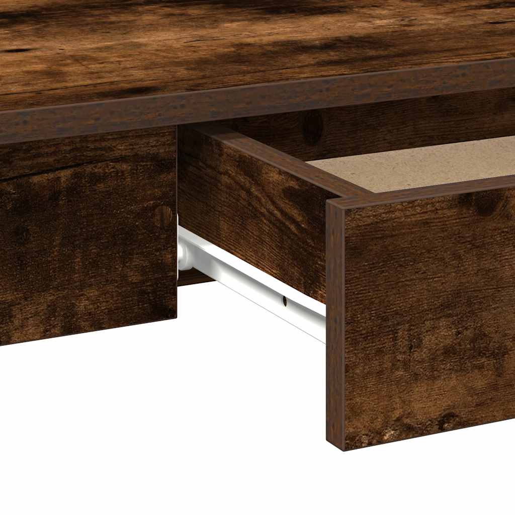 füstös tölgy színű szerelt fa íróasztal 100x45x75 cm