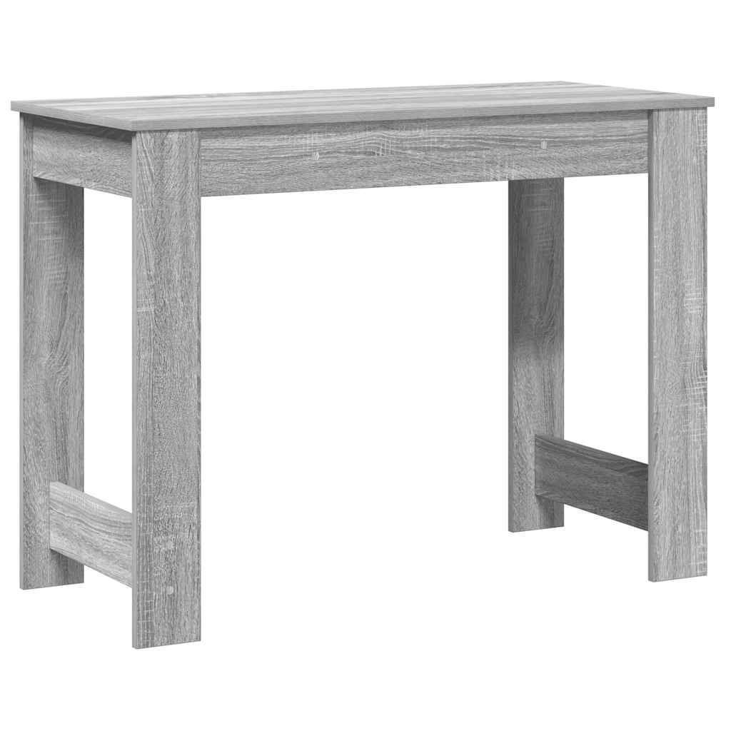 szürke sonoma színű szerelt fa íróasztal 100x45x75 cm