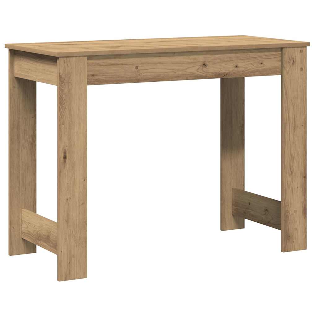 kézműves tölgy színű szerelt fa íróasztal 100x45x75 cm