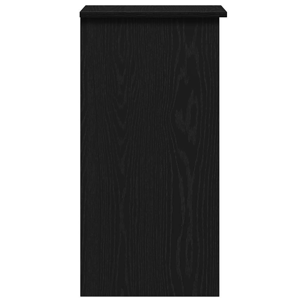 fekete forgácslap íróasztal polcokkal 84x40x78 cm