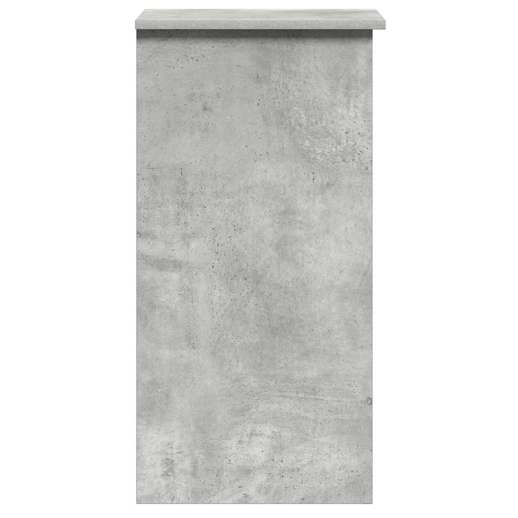 betonszürke forgácslap íróasztal polcokkal 84x40x78 cm