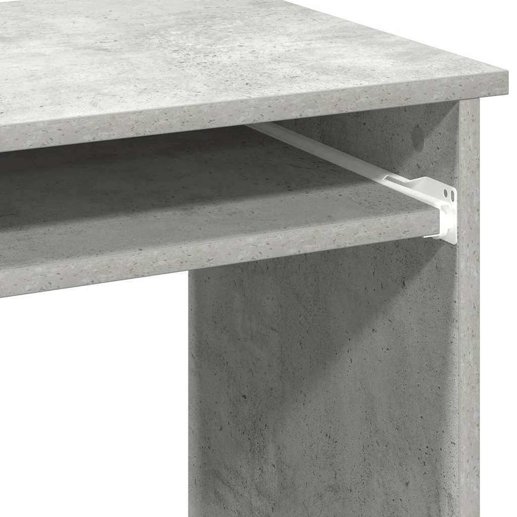 betonszürke forgácslap íróasztal polcokkal 84x40x78 cm