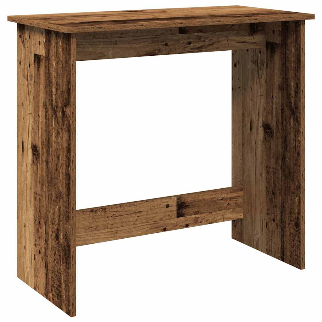 antik fa színű szerelt fa íróasztal 80 x 40 x 75 cm