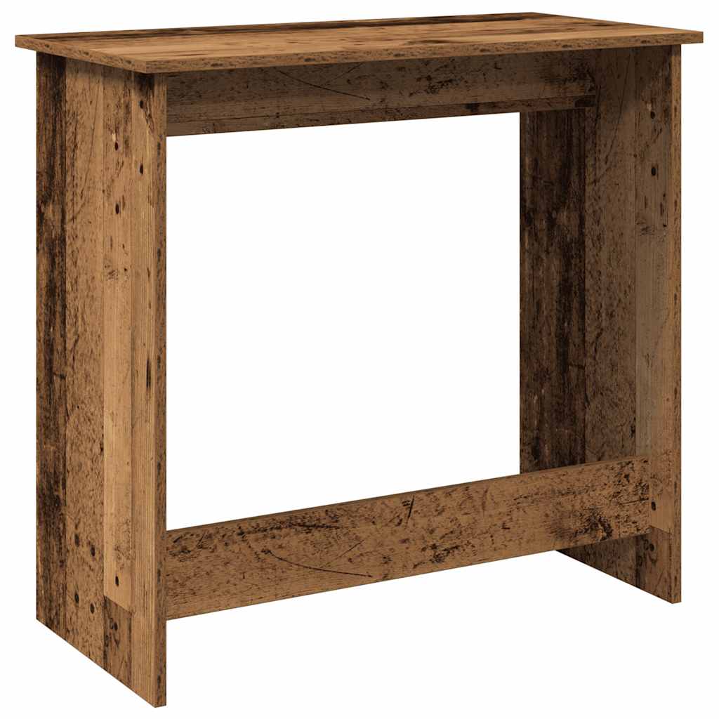 antik fa színű szerelt fa íróasztal 80 x 40 x 75 cm