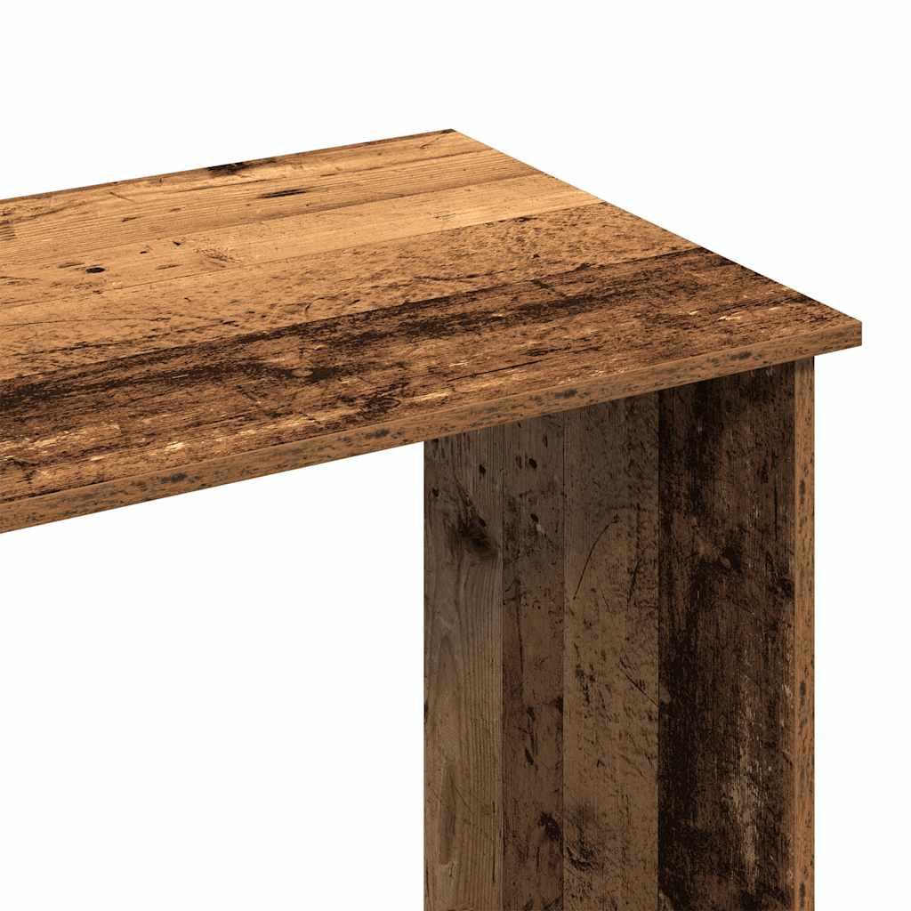 antik fa színű szerelt fa íróasztal 80 x 40 x 75 cm