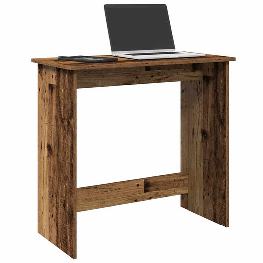 antik fa színű szerelt fa íróasztal 80 x 40 x 75 cm