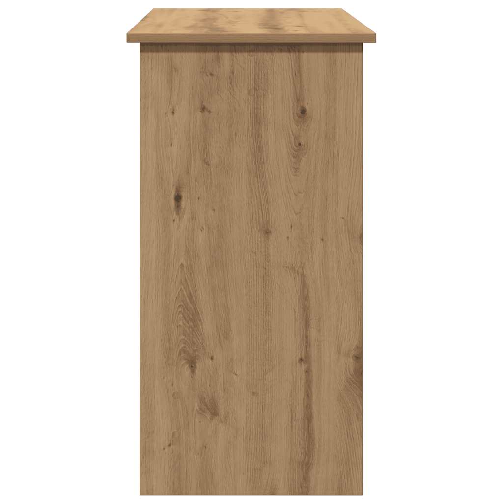 kézműves tölgy színű szerelt fa íróasztal 80 x 40 x 75 cm