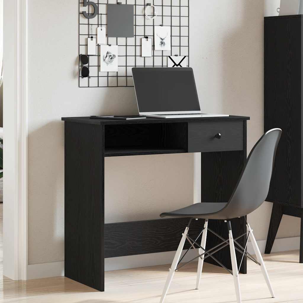 fekete forgácslap íróasztal 80 x 40 x 75 cm