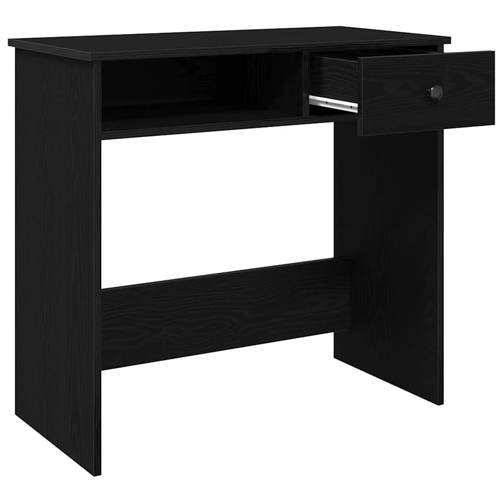 fekete forgácslap íróasztal 80 x 40 x 75 cm