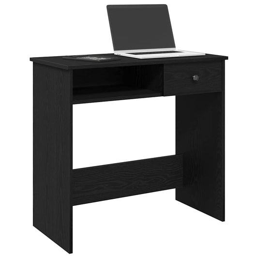 fekete forgácslap íróasztal 80 x 40 x 75 cm
