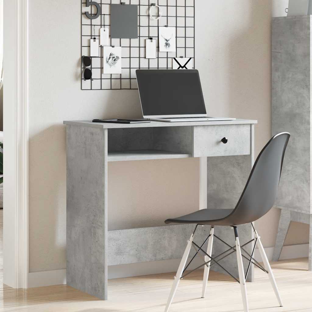 betonszürke forgácslap íróasztal 80 x 40 x 75 cm