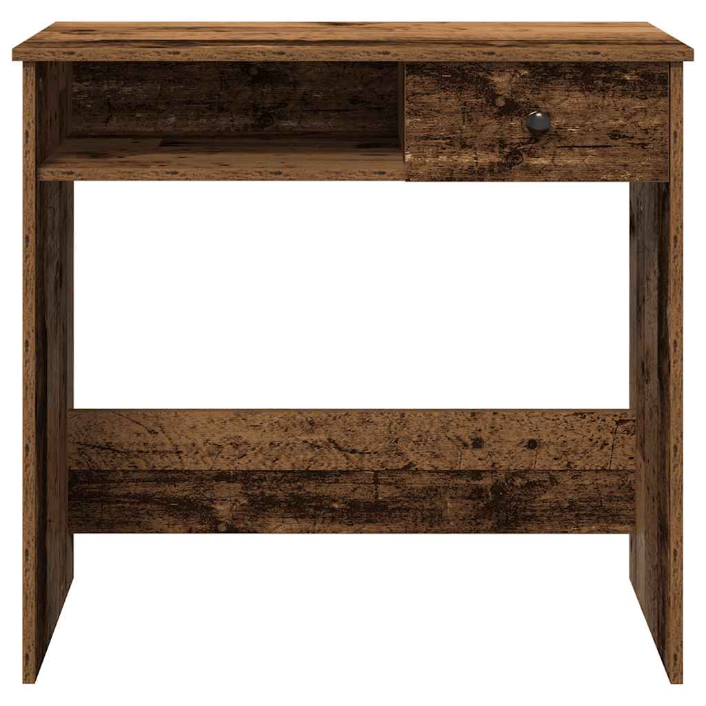 antik fa színű szerelt fa íróasztal 80 x 40 x 75 cm