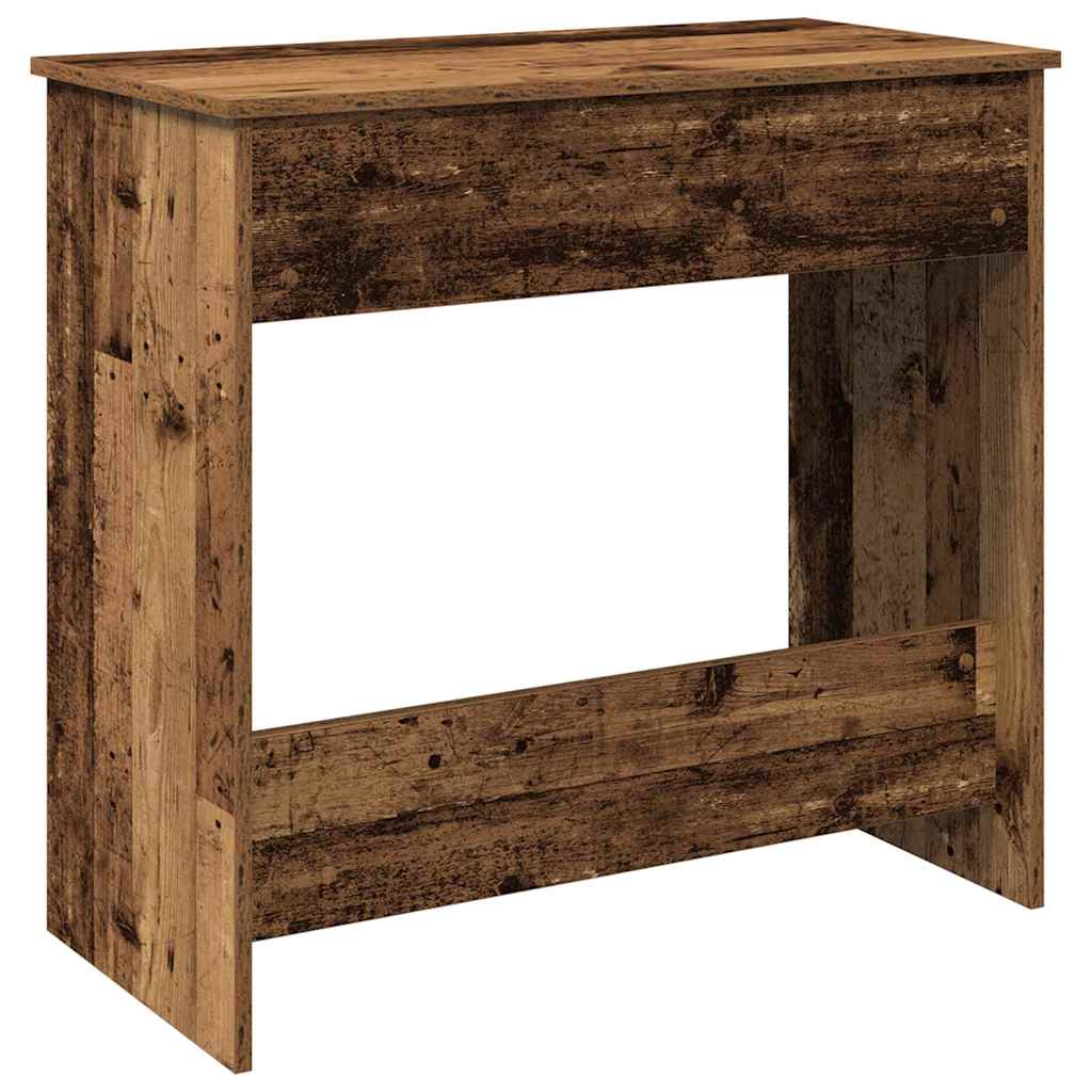 antik fa színű szerelt fa íróasztal 80 x 40 x 75 cm