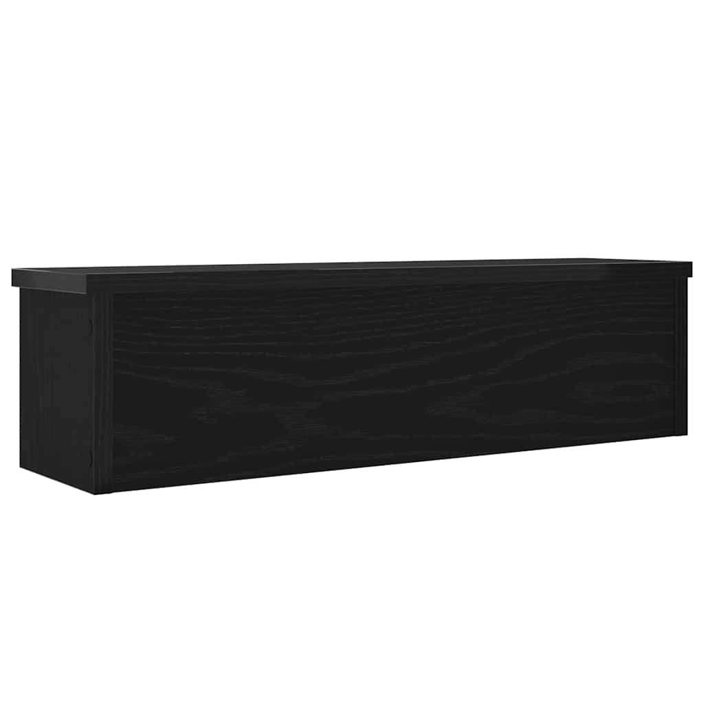 konyhai állvány rakodható fekete 50x15x16 cm műfa