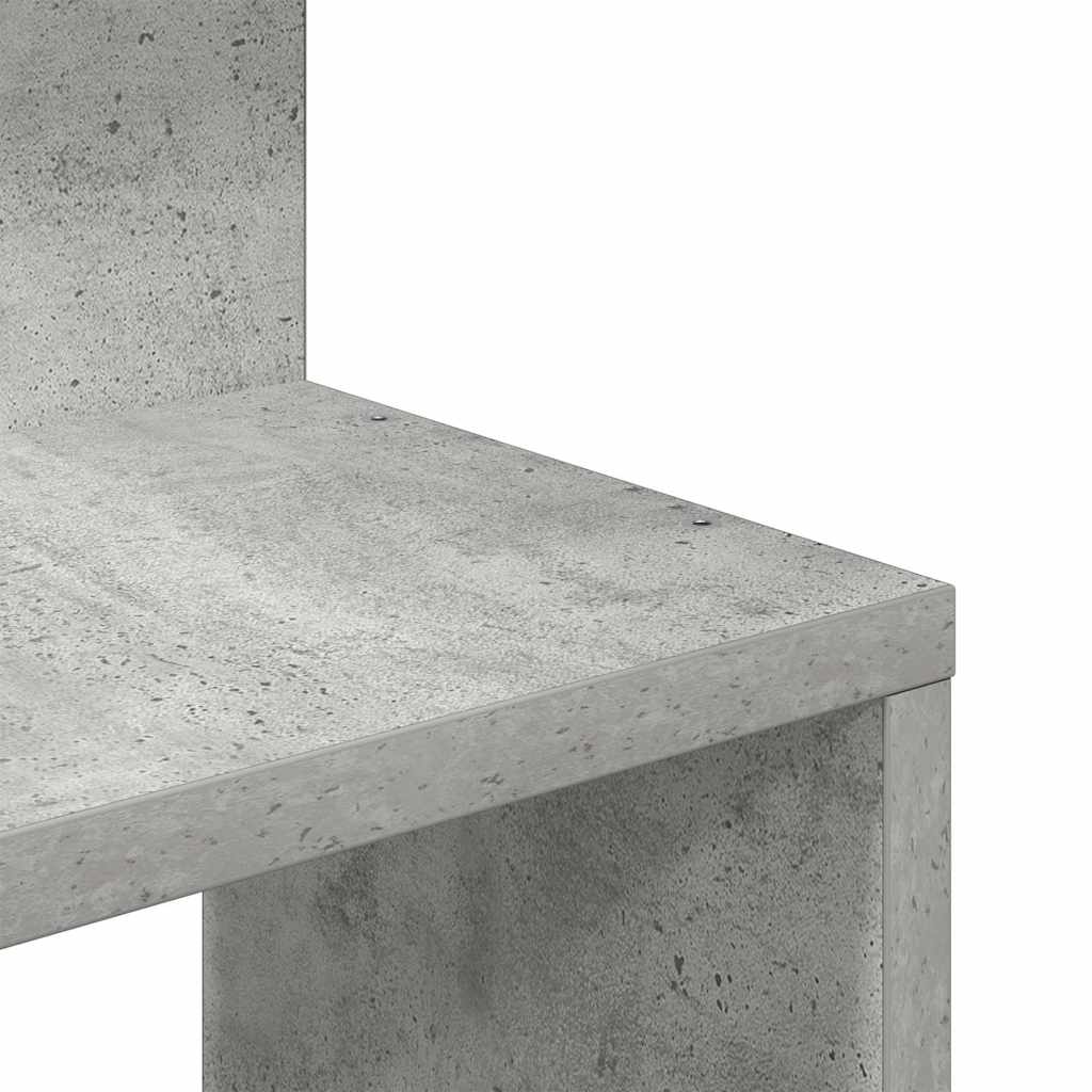 betonszürke forgácslap fali sarokpolc 32x32x127,5 cm