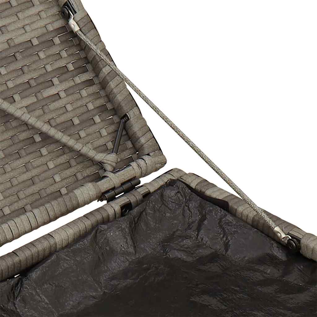 kerti székek párnákkal 2 db szürke 40x40x43 cm polirattan